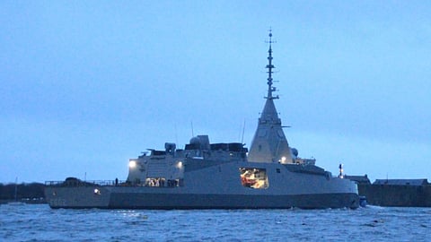 The Hellenic Navy FDI HN frigate HS Nearchos during sea trials