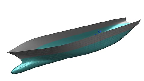 Hull form designed using generative AI software
