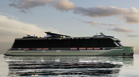 Rendering of Meyer Turku's cruise ship concept design