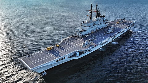 The Italian Navy aircraft carrier Giuseppe Garibaldi
