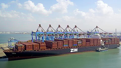 A ZIM containership
