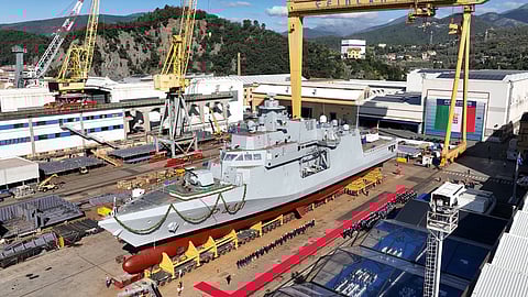 Launch of the future Italian Navy offshore patrol vessel Ugolino Vivaldi, February 21, 2026