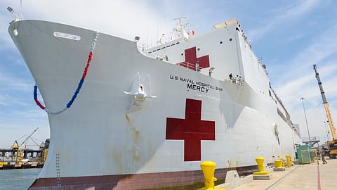 The US Navy hospital ship USNS Mercy