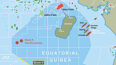 Map of Equatorial Guinea offshore oil and gas fields