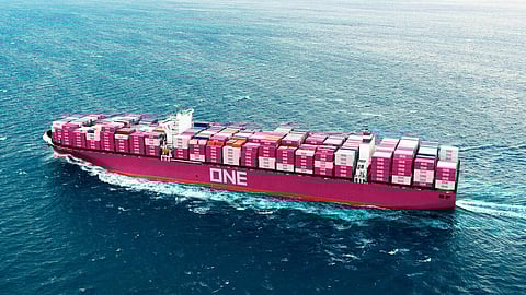 An Ocean Network Express containership