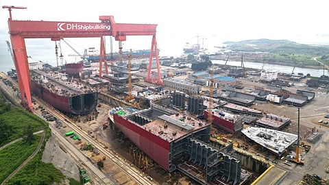 Daehan Shipbuilding's yard in Haenam, South Jeolla Province