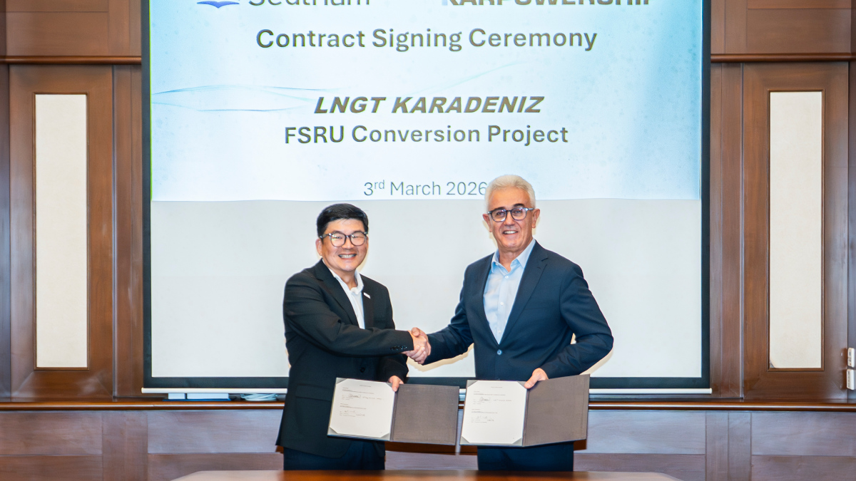 Signing of the FSRU conversion contract between Karpowership and Seatrium, March 3, 2026