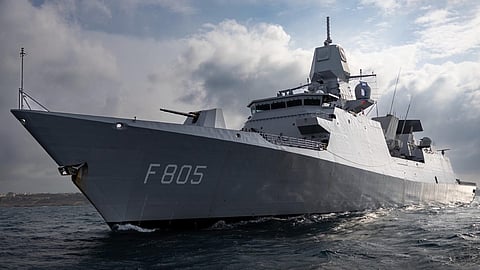 The Royal Netherlands Navy De Zeven Provinciën-class air defence frigate HNLMS Evertsen