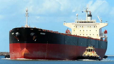 Ocean Bright arriving at the Port of Newcastle in Australia, January 20, 2026