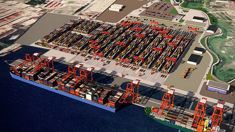 Artist's impression of the completed South Luzon Container Terminal
