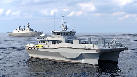 Rendering of the Bundeswehr SWATH personnel transfer vessel