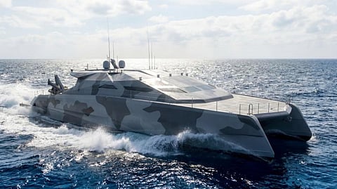 Rendering of Latitude Naval Technologies' security catamaran
