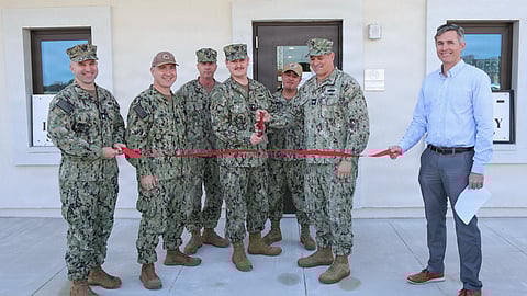 Official opening of the US Navy's new expeditionary maintenance facility at Naval Station Rota, Spain, March 23, 2026