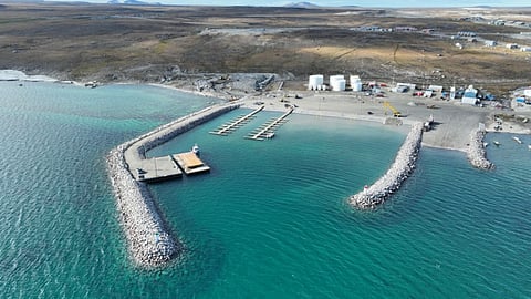 Small craft harbour in Clyde River, Nunavut, Canada