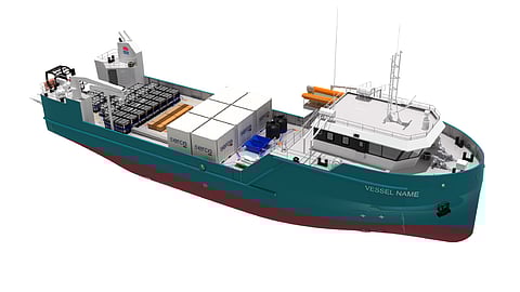 Rendering of the new freight vessel for Lord Howe Island