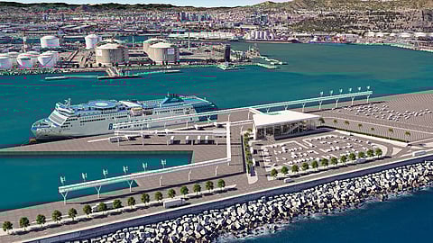 Concept render of new ferry terminal at the Port of Barcelona