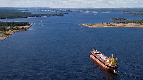 Approach to Lulea Port, Sweden