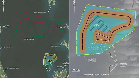 Map of James Island construction safety zone