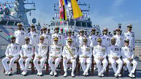 Induction ceremony of the Pakistan Navy Babur-class corvette PNS Khaibar, April 4, 2026