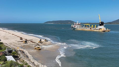Jan de Nul TSHD Galileo Galilei undertaking dreding works in Brazil's Babitonga Bay