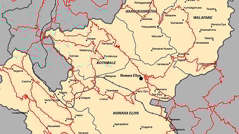 Map showing Sri Lanka's Central Province