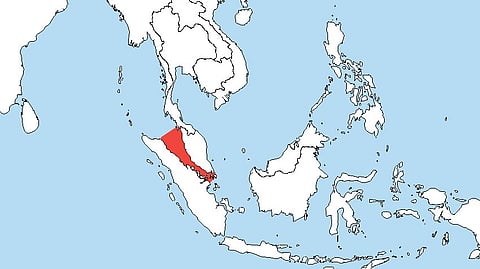 Malacca Strait (highlighted in red)