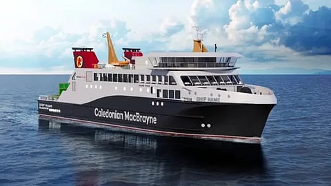 Rendering of the passenger vessel that would replace CalMac's ageing ferry Lord of the Isles