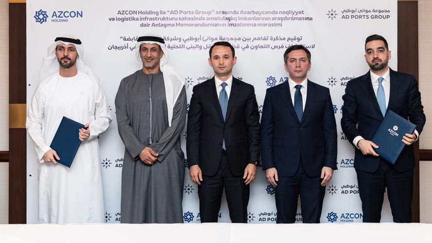 Signing of MOU between AD Ports Group and AZCON Holding