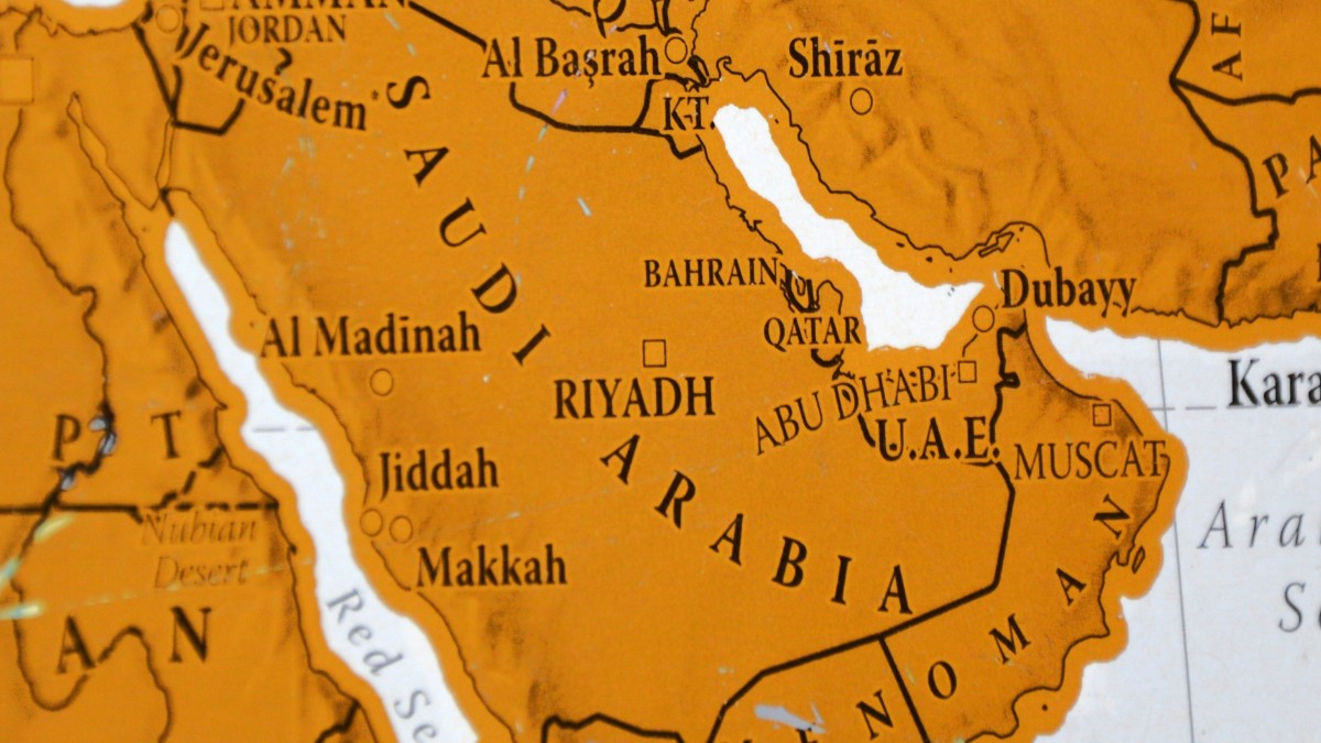 Map of Saudi Arabia and UAE