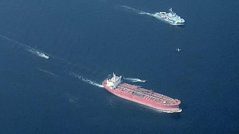 Swedish authorities intercepting the suspected "shadow fleet" tanker Jin Hui