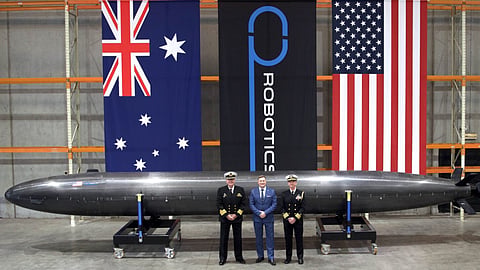 Christening and commissioning ceremony of the Speartooth large UUV slated for the US military, May 1, 2026