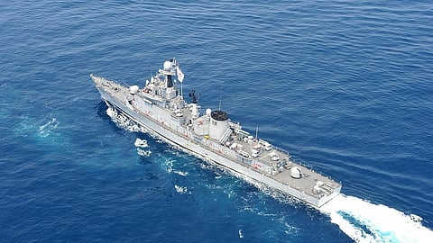 A South Korean Navy Pohang-class corvette