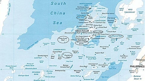 South China Sea reefs and islands