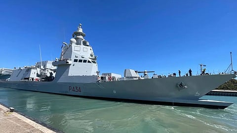 The Italian Navy Thaon de Revel-class patrol ship Giovanni Delle Bande Nere