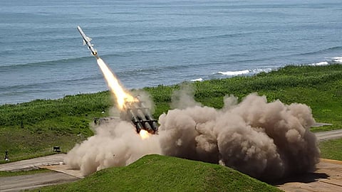 Test firing of Type 88 surface-to-ship missile