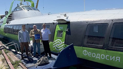 The hydrofoil ferry Feodosia
