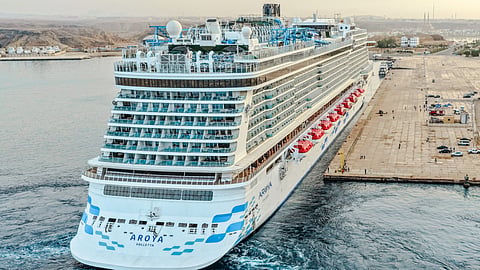 The cruise ship Aroya at Sharm El Sheikh Cruise Port in Egypt