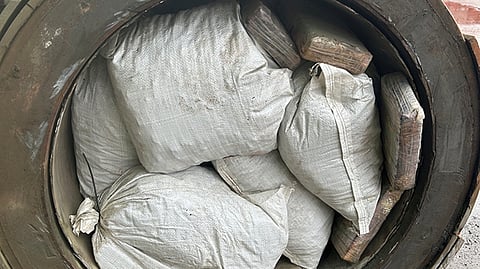 The drug-laden diesel generator following its seizure by Australian authorities
