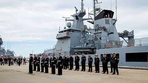 Commissioning of HMAS Eyre, the Royal Australian Navy's second Arafura-class offshore patrol vessel, May 30, 2026
