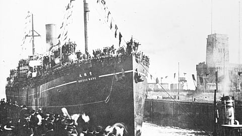 Hofuku Maru in Wilhelmshaven, Germany, February 24, 1920