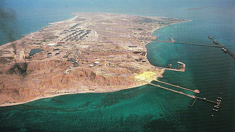 A photo of Kharg Island, Iran taken in 1973