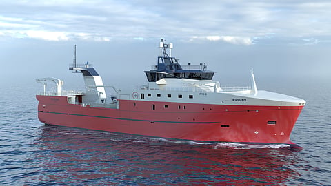 Rendering of Rosund Drift's new stern trawler