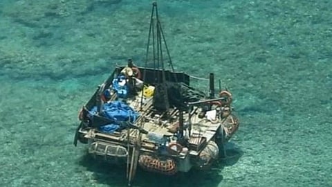 Floating platform detected at the Scarborough Shoal