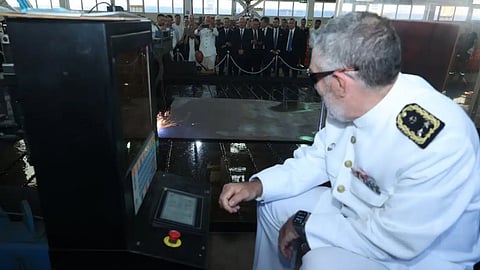 Cutting of the first steel to be used in the construction of the second auxiliary oiler replenisher and logistics ship ordered by the Portuguese Navy from Turkey's STM Defence
