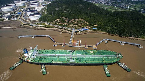 Oil terminal in Zhoushan Port, China