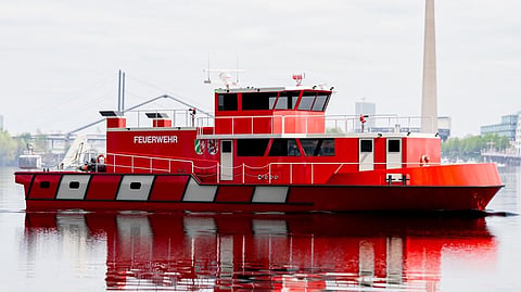 Rendering of a firefighting vessel