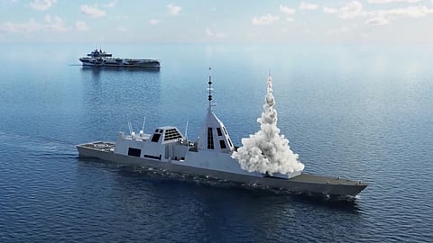 Visualisation of HYDIS mounted on a warship