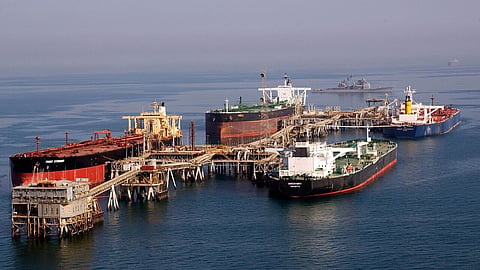 Tankers at Al Basra Oil Terminal in Iraq