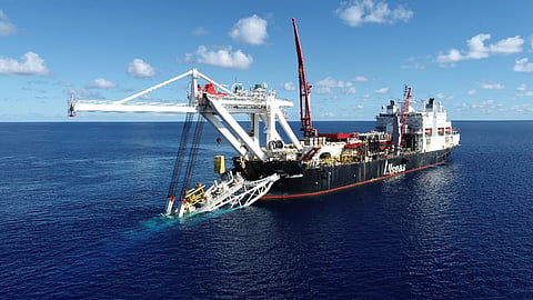 Audacia, an Allseas pipe laying vessel