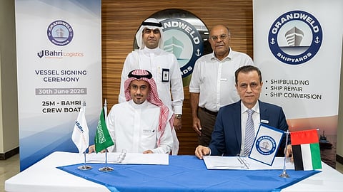 Signing of the OSV construction contract between Bahri Logistics and Grandweld Shipyards